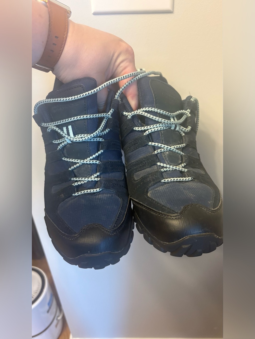 Women’s Trail Sneakers - Navy with Light Blue Accents